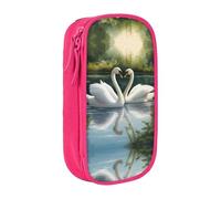 DRTGEDS Beautiful White Swans On The Lake Pencil Case, Multi- Slot Pencil Pouch, Portable Pencil Bag, Colored Pen Case For Office