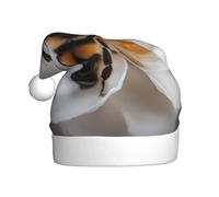 DRTGEDS Bee On Honeycomb 1PC Adult Plush Santa Hat for Christmas New Year Party Headpiece