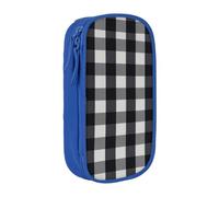 DRTGEDS Black And White Plaid Cute Pencil Case, Aesthetic Pen Pouch, Colored Pencil Bag With Zipper, Kawaii Stationery Storage