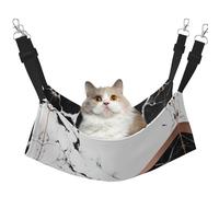 DRTGEDS Black White Marble Pet Cage Hammock,Warm Pet Hammock,Soft Hanging Cat Bed Mat Winter Warm