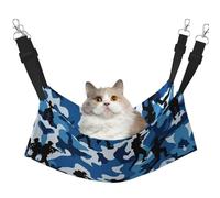 DRTGEDS Blue Camo Pet Cage Hammock,Warm Pet Hammock,Soft Hanging Cat Bed Mat Winter Warm