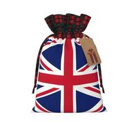 DRTGEDS British Flag, 1 Christmas Drawstring Gift Bag 4.7" x 6.9", Holiday Party Gift