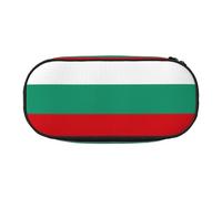 DRTGEDS Bulgarian Flag Pencil Case For Men Women,Portable Pencil Pouch Aesthetic, Zipper Cases For Office Organizer, Black, One Size, Art Deco