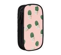 DRTGEDS Cactus Green Pencil Case, Multi- Slot Pencil Pouch, Portable Pencil Bag, Colored Pen Case For Office