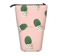 DRTGEDS Cactus Green Pieces Telescopic Pencil Holder,Telescopic Pencil Organizer Cosmetics Pouch Makeup Bag