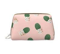DRTGEDS Cactus Green Travel Toiletry Bag,Makeup Bag For Purse Travel Makeup Pouch Mini Cosmetic Bag For Women, White, One Size
