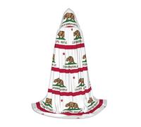 DRTGEDS California State Flag Halloween Costume Hooded Cape Accessory Carnivals Must Have