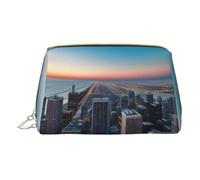 DRTGEDS Chicago Illinois Usa Travel Toiletry Bag,Makeup Bag For Purse Travel Makeup Pouch Mini Cosmetic Bag For Women, White, One Size