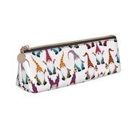 DRTGEDS Christmas Pencil Case Funny Gnomes Pencil Case Portable Pen Case Stationery Cute Storage Bag for Office Travel, white, One Size, Fashion