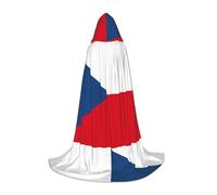 DRTGEDS Czech Republic Flag Halloween Costume Hooded Cape Accessory Carnival Must-have