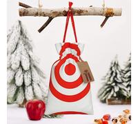 DRTGEDS Design purpose 1pcs Christmas drawstring gift bag 8.3x11.8 inches, for giving gifts in holiday parties packaging