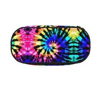 DRTGEDS Exotic Tribe Tie Dye Style Pencil Case For Men Women,Portable Pencil Pouch Aesthetic, Zipper Cases For Office Organizer, Black, One Size, Art Deco