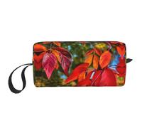DRTGEDS Fall Red Leaves And Fruits Toiletry Bag For Men, Portable Travel Toiletry Organizer Bag,Shaving Bag,Little Pouch, White, One Size