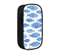 DRTGEDS Fish Painting Pencil Case, Multi- Slot Pencil Pouch, Portable Pencil Bag, Colored Pen Case For Office