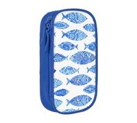 DRTGEDS Fish Painting Pencil Case, Multi- Slot Pencil Pouch, Portable Pencil Bag, Colored Pen Case For Office