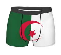 DRTGEDS Flag of Algeria Boxer Briefs, Moisture Wicking & Breathable,Underwear for Men, Black, XL