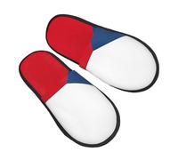 DRTGEDS Flag of the Czech Republic printing Fall Winter Fuzzy Slippers Comfy House Shoes,Portable for Hotel Travel Gifts for Women and Men