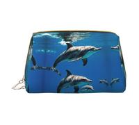 DRTGEDS Funny Animal Dolphin Toiletry Bag For Men, Portable Travel Toiletry Organizer Bag,Shaving Bag,Little Pouch, White, One Size