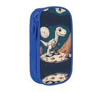 DRTGEDS Funny Astronaut Dinosaur Rocke Pencil Case, Multi- Slot Pencil Pouch, Portable Pencil Bag, Colored Pen Case For Office