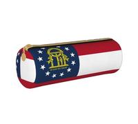 DRTGEDS Georgia Flag Stylish Printing Pencil Roll Pouch,Multi-Purpose Case For Stationery Organizer For Craft,Work, White, One Size, Fashion