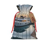 DRTGEDS Golf Yacht Club 1 Pcs Christmas Drawstring Gift Bag 4.7 x 6.9 Inch, For Giving Gifts In Holiday Party Packaging