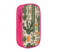 DRTGEDS Green Cactus Pencil Case, Multi- Slot Pencil Pouch, Portable Pencil Bag, Colored Pen Case For Office