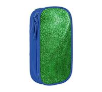 DRTGEDS Green Sequin Sparkle Pencil Case, Multi-Compartment Pencil Bag, Portable Pencil Bag, Colored Pencil Case for Office