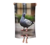 DRTGEDS Grey Pigeon Microfiber Beach Towels, Sand Free Beach Towel, Quick Dry Beach Towel, Large Towels for Adults