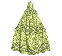 DRTGEDS Halloween Hooded Cloak Sushi Dill and Pickles Print for Costume Stage Costumes Large Hooded Cloak