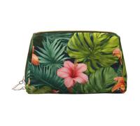 DRTGEDS Hojas Tropicales Y Flores Toiletry Bag For Men, Portable Travel Toiletry Organizer Bag,Shaving Bag,Little Pouch, White, One Size