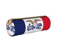 DRTGEDS Iowa State Flag Elegant Printing Pencil Roll Pouch,Multifunction Stationery Organizer Case for Craft, Work, blanco 1 (white), One Size, Fashion