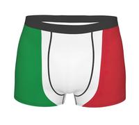 DRTGEDS Italian flag Boxer Briefs, Moisture Wicking & Breathable,Underwear for Men, Black, XL