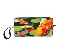 DRTGEDS Japanese Toiletry Bag for Men, Pretty Koi Fish Portable Travel Toiletry Bag, Shaving Bag, Small Bag, White/Opulent Garden, One Size, White/Opulent Garden, standard size