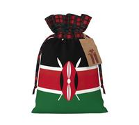 DRTGEDS Kenya Flag 1 Christmas Drawstring Gift Bag 4.7" x 6.9" for Holiday Party Gift