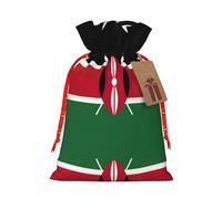 DRTGEDS Kenya Flag 1 Pcs Christmas Drawstring Gift Bag 4.7x 6.9 Inch For Giving Gifts In Holiday Party Packaging