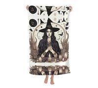 DRTGEDS Magic Witch Witchcraft Bohemian Drawing Microfiber Beach Towels, Sand Free Beach Towel, Quick Dry Beach Towel, Large Towels for Adults