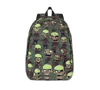 DRTGEDS Many Zombies Canvas Backpack For Men Women,Casual Rucksack Backpack, Laptop College Hiking Travel Bag, Black, S