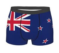 DRTGEDS New Zealand Flag Men's 1 Pack Stretch Boxer Brief,Moisture-Wicking Underwear, Black, Medium