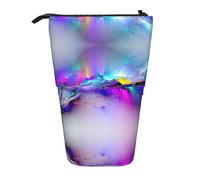 DRTGEDS Northern Lights Painting Standing Stationery Bag telescopic Pen Pouch Holder Makeup Organizer,Pencil Case