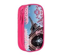 DRTGEDS Oil Painting Paris Eiffel Tower Cute Pencil Case, Aesthetic Pen Pouch, Colored Pencil Bag With Zipper, Kawaii Stationery Storage