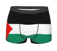 DRTGEDS Palestine flag Men's 1 Pack Stretch Boxer Brief,Moisture-Wicking Underwear, Black, XL