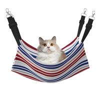 DRTGEDS Pet Cage Hammock Red Blue White Stripes Warm Pet Hammock Soft Winter Hanging