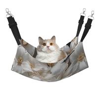 DRTGEDS Pet Cage Hammock with White Flowers Warm Pet Hammock Soft Hanging Cat Hammock