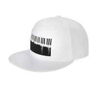 DRTGEDS Piano Custom Baseball Cap with Image,Men's Hat,Snapback Flat Brim Baseball Cap
