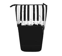 DRTGEDS Piano Pieces Telescopic Pencil Holder,Telescopic Pencil Organizer Cosmetics Pouch Makeup Bag
