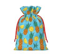 DRTGEDS Pineapple Fresh 1 Pcs Christmas Drawstring Gift Bag 8.3x11.8", For Gift Giving Holiday Party Packaging