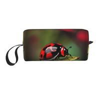 DRTGEDS Red Ladybug Dasisy Toiletry Bag for Men, Portable Travel Toiletry Bag Organizer Bag, Shaving Bag, Small Pouch, White, One Size, Color: White., One Size, Colour: white., One size