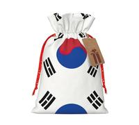 DRTGEDS Republic of Korea Flag 1 Pcs Christmas Drawstring Gift Bag 4.7x 6.9 Inch for Giving Gifts in Holiday Party Packaging