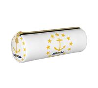 DRTGEDS Rhode Island State Flag Elegant Printing Pencil Roll Bag,Multifunction Stationery Organizer Case for Craft, Work, blanco 1 (white), One Size, Fashion