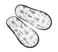 DRTGEDS Sign Language Alphabet. printing Fall Winter Fuzzy Slippers Comfy House Shoes,Portable for Hotel Travel Gifts for Women and Men